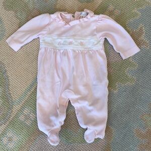 Kissy Kissy Newborn Pink Bow Footies